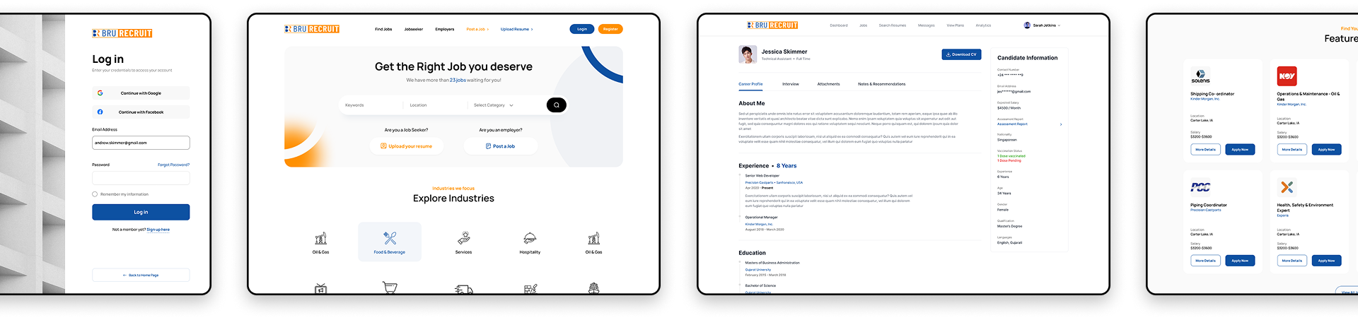 Icon set showcasing the built-in compliance and legal adherence tools of the Recruitment CRM.