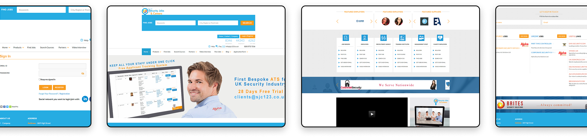 Collection of icons highlighting mobile accessibility and on-the-go hiring features of the recruiting software.
