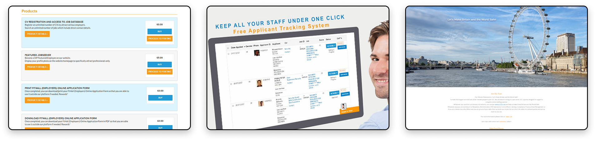 Set of icons detailing the core functions of the Recruitment CRM, including candidate sourcing and tracking.