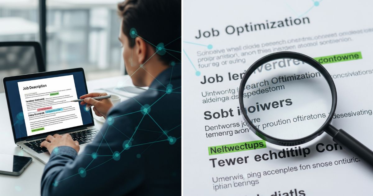 Recruiter using recruitment software to optimize job descriptions for a faster recruiting process